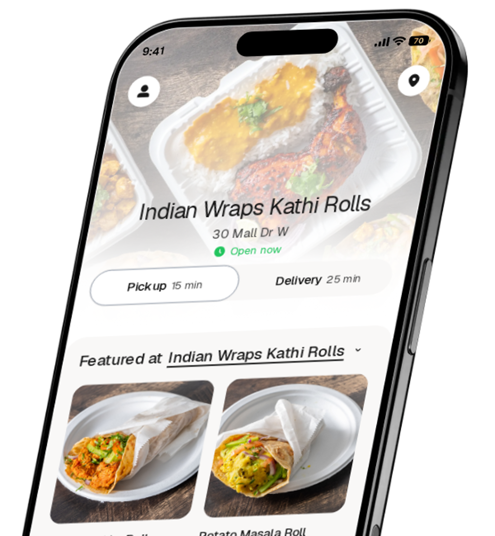 Indian Wraps Kathi Rolls app preview