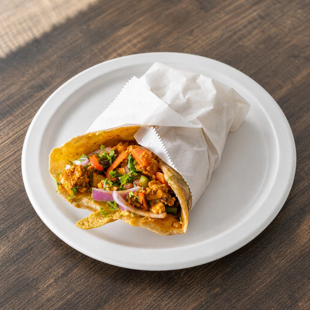 Egg Paneer Roll.