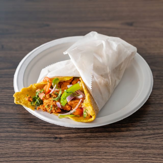 Egg Chicken Tikka Roll.